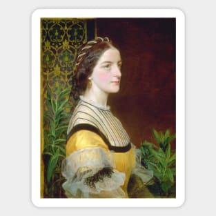 Portrait of a Lady - probably Anne Simms Reeve of Brancaster Hall, Norfolk by Frederick Sandys Magnet